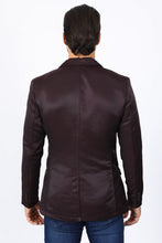 Load image into Gallery viewer, Men's Double Button Wine Blazer