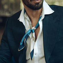 Load image into Gallery viewer, San Siro - Silk Neckerchief - Blue