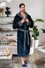 Load image into Gallery viewer, Men’s Robe with Hood – Ultra-Soft Plush Comfort for Everyday Use