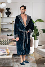 Load image into Gallery viewer, Men’s Robe with Hood – Ultra-Soft Plush Comfort for Everyday Use