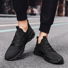 Load image into Gallery viewer, Mens Black Sneakers Casual Summer High Quality Mesh Sneakers Lightweight Breathable Mesh Sneakers Fashion Tennis Breathable Walking Gym Work Sneakers