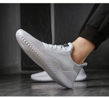 Load image into Gallery viewer, Mens Breathable White Trendy Sneakers Casual Design Light Walking Running Trainers Casual Breathable Mesh Men Running Shoes Walking Sneakers
