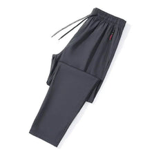 Load image into Gallery viewer, Men's Casual Pants Straight Slim Fit Elastic Waist Jogger Korean Classic Blue Black Gray Male Brand Trousers Plus Size