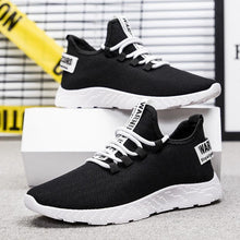 Load image into Gallery viewer, Mens Casual Shoes Sneakers Mens Breathable No-slip Air Mesh Lace Up Wear-Resistant Slip On Shoes Men's Tennis Walking Casual Shoes Black Sport Gym Breathable Sneakers