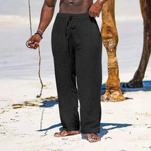 Load image into Gallery viewer, Men's Casual Cotton Linen Elastic Waist Pants with Streetwear Style