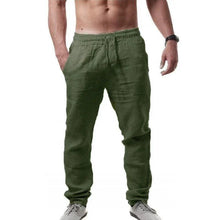 Load image into Gallery viewer, Men's Casual Cotton Linen Elastic Waist Pants with Streetwear Style