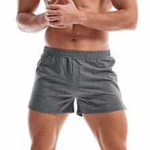 Load image into Gallery viewer, Mens Cotton Sleep Bottoms Lounge Home Pajama Shorts Elastic Waist Breathable Solid Underwear Boxers Man Jogger Yoga Sport Shorts Bodybuilding Workout Shorts Lightweight Running Lounge Cotton Sleep Bottoms
