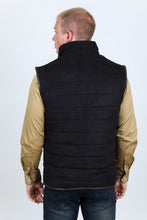 Load image into Gallery viewer, Men's Fur Lined Quilted Faux Suede Vest - Black