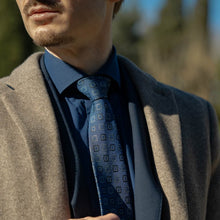 Load image into Gallery viewer, Trento - Silk Jacquard Tie - Blue