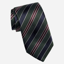 Load image into Gallery viewer, Vesuvio - Silk Jacquard Tie - Green and Navy