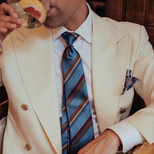Load image into Gallery viewer, Battisti - Silk Jacquard Tie - Steel Blue