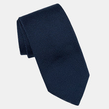 Load image into Gallery viewer, Marino - Navy Blue Silk Grenadine Tie