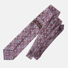 Load image into Gallery viewer, Mantova - Printed Silk Tie - Burgundy Plum