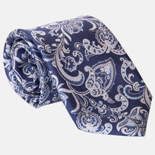 Load image into Gallery viewer, Novara - Printed Silk Tie - Navy