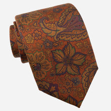 Load image into Gallery viewer, Trevi - Printed Madder Silk Tie - Ginger