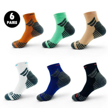 Load image into Gallery viewer, Men's Padded Ankle Socks - 6 Pairs of Performance Sports Running Socks for All-Day Comfort