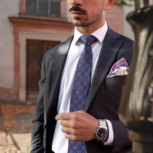 Load image into Gallery viewer, Trento - Silk Jacquard Tie - Plum