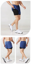 Load image into Gallery viewer, Men's Running Shorts Quick-drying Fitness Black Double Layer Shorts Men New Sport Workout Training Bodybuilding Short Pants