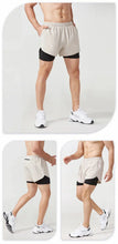 Load image into Gallery viewer, Men's Running Shorts Quick-drying Fitness Black Double Layer Shorts Men New Sport Workout Training Bodybuilding Short Pants