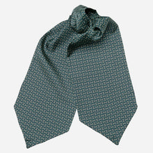 Load image into Gallery viewer, Condotti - Silk Ascot Cravat Tie - Green and Navy