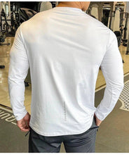 Load image into Gallery viewer, Men's Sports Fitness Long Sleeve Outdoor Badminton Quick Dry Training Shirt Casual Thin Running Top Bodybuilding Sportswear