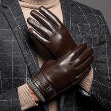 Load image into Gallery viewer, Men's Winter Leather Gloves
