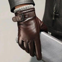 Load image into Gallery viewer, Men's Winter Leather Gloves