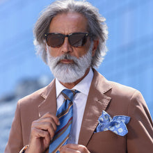 Load image into Gallery viewer, Battisti - Silk Jacquard Tie - Steel Blue