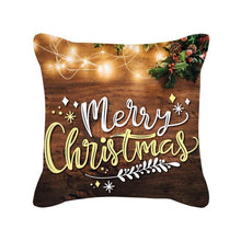 Load image into Gallery viewer, Merry Christmas Cushion Covers Snowman Christmas Santa Pillow Covers Santa Claus Pillow Covers Christmas Tree Santa Deer Printed Pillow Cover Home Decor Pillowcase For Couch 45X45CM