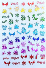 Load image into Gallery viewer, Merry Christmas Nail Art Decals Decoration Self Adhesive Nail Art Stickers Manicure Design White Snow Sticker for Nail Design Xmas Gift Nails Snowflake Nail Art Stickers Decals Christmas Nail 3D Self Adhesive Nail Stickers for Acrylic Nails Snowflake