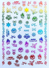 Load image into Gallery viewer, Merry Christmas Nail Art Decals Decoration Self Adhesive Nail Art Stickers Manicure Design White Snow Sticker for Nail Design Xmas Gift Nails Snowflake Nail Art Stickers Decals Christmas Nail 3D Self Adhesive Nail Stickers for Acrylic Nails Snowflake