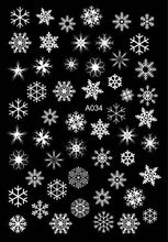 Load image into Gallery viewer, Merry Christmas Nail Art Decals Decoration Self Adhesive Nail Art Stickers Manicure Design White Snow Sticker for Nail Design Xmas Gift Nails Snowflake Nail Art Stickers Decals Christmas Nail 3D Self Adhesive Nail Stickers for Acrylic Nails Snowflake