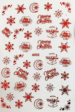 Load image into Gallery viewer, Merry Christmas Nail Art Decals Decoration Self Adhesive Nail Art Stickers Manicure Design White Snow Sticker for Nail Design Xmas Gift Nails Snowflake Nail Art Stickers Decals Christmas Nail 3D Self Adhesive Nail Stickers for Acrylic Nails Snowflake