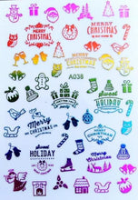 Load image into Gallery viewer, Merry Christmas Nail Art Decals Decoration Self Adhesive Nail Art Stickers Manicure Design White Snow Sticker for Nail Design Xmas Gift Nails Snowflake Nail Art Stickers Decals Christmas Nail 3D Self Adhesive Nail Stickers for Acrylic Nails Snowflake