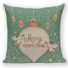 Load image into Gallery viewer, Merry Christmas Tree Cute Deer Happy Festival New Year Decorations Christmas Throw Pillow Covers Christmas Decorative Couch Pillow Cases Cotton Linen Pillow Square Cushion Cover For Home Bed