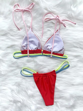 Load image into Gallery viewer, Micro Bikini Set For Women Black Blue Green Pink String Swimwear Women's Halter String Triangle Bikini Set Charming Swimwear Two Piece Swimsuit Women's Swimsuit Push Up Bathers Bathing Suit Bikinis
