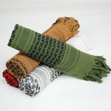 Load image into Gallery viewer, Military Arab Keffiyeh Shemagh Scarf Cotton Winter Shawl Neck Warmer Cover Head Wrap Windproof Tactical Camping Scarf Men Women Shemagh Keffiyeh Men Arab Kufiyah Keffiyeh Arabic Muslim Head Wrap Men Scarf Shawl