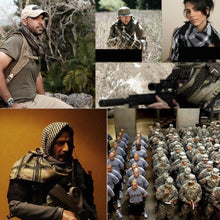 Load image into Gallery viewer, Military Shemagh Army Desert Keffiyeh Arab Scarf Shawl Neck Cover Head Wrap Scarf Military Shemagh Tactical Desert Keffiyeh Head Neck Scarf Arab Wrap with Tassel Head Neck Wrap Shawl Motorcycle Hiking Paintball Face Mask