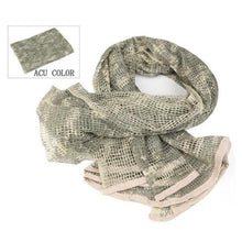 Load image into Gallery viewer, Military Tactical Scarf Camouflage Mesh Neck Scarf Keffiyeh Sniper Face Scarf Shemagh Head Wrap for Outdoor Camping Hunting Men Tactical Military Keffiyeh Net Mesh Neck Scarf Scrim Veil Shemagh Head Wrap Face Scarf Bandana Outfit Headband