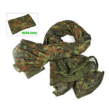 Load image into Gallery viewer, Military Tactical Scarf Camouflage Mesh Neck Scarf Keffiyeh Sniper Face Scarf Shemagh Head Wrap for Outdoor Camping Hunting Men Tactical Military Keffiyeh Net Mesh Neck Scarf Scrim Veil Shemagh Head Wrap Face Scarf Bandana Outfit Headband