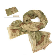 Load image into Gallery viewer, Military Tactical Scarf Camouflage Mesh Neck Scarf Keffiyeh Sniper Face Scarf Shemagh Head Wrap for Outdoor Camping Hunting Men Tactical Military Keffiyeh Net Mesh Neck Scarf Scrim Veil Shemagh Head Wrap Face Scarf Bandana Outfit Headband