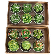 Load image into Gallery viewer, Mini Delicate Succulent Plants Candles Cactus Tea light Candles Handmade Delicate Succulent Cactus Candles Flameless Aromatherapy Candles For Birthday Party Wedding Spa Handmade Aromatherapy Candles For Birthday Party Wedding Home Decor Plant Candle