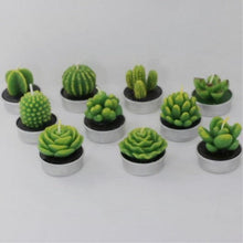 Load image into Gallery viewer, Mini Delicate Succulent Plants Candles Cactus Tea light Candles Handmade Delicate Succulent Cactus Candles Flameless Aromatherapy Candles For Birthday Party Wedding Spa Handmade Aromatherapy Candles For Birthday Party Wedding Home Decor Plant Candle