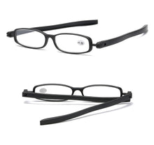 Load image into Gallery viewer, Mini Design Reading Glasses For Men Women Rotating Small Oval Presbyopia Eyewear Portable Unisex Reader Eyeglasses Mini Compact Slim Reading Glasses Lightweight Portable Readers