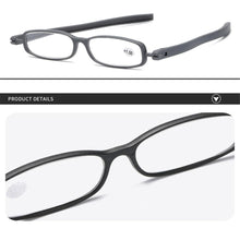 Load image into Gallery viewer, Mini Design Reading Glasses For Men Women Rotating Small Oval Presbyopia Eyewear Portable Unisex Reader Eyeglasses Mini Compact Slim Reading Glasses Lightweight Portable Readers