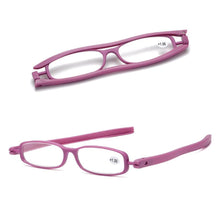 Load image into Gallery viewer, Mini Design Reading Glasses For Men Women Rotating Small Oval Presbyopia Eyewear Portable Unisex Reader Eyeglasses Mini Compact Slim Reading Glasses Lightweight Portable Readers