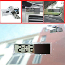 Load image into Gallery viewer, Mini Digital Car Electronic Clock High Quality Durable Digital Alarm Clock LCD Screen Easy to Set can Adhesive Digital Table Car Dashboard Desk Electronic Clock Transparent LCD Display Digital Watch With Sucker Universal Car Decor