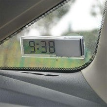 Load image into Gallery viewer, Mini Digital Car Electronic Clock High Quality Durable Digital Alarm Clock LCD Screen Easy to Set can Adhesive Digital Table Car Dashboard Desk Electronic Clock Transparent LCD Display Digital Watch With Sucker Universal Car Decor