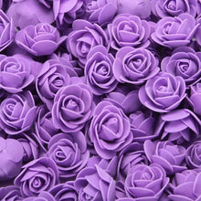 Load image into Gallery viewer, Mini Fake Rose Flower Heads 50/100/200 Pieces Teddy Bear of Roses 3cm Foam Wedding Flowers Accessories Make Bridal Hair Clips Headbands Dress