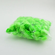 Load image into Gallery viewer, Mini Fake Rose Flower Heads 50/100/200 Pieces Teddy Bear of Roses 3cm Foam Wedding Flowers Accessories Make Bridal Hair Clips Headbands Dress